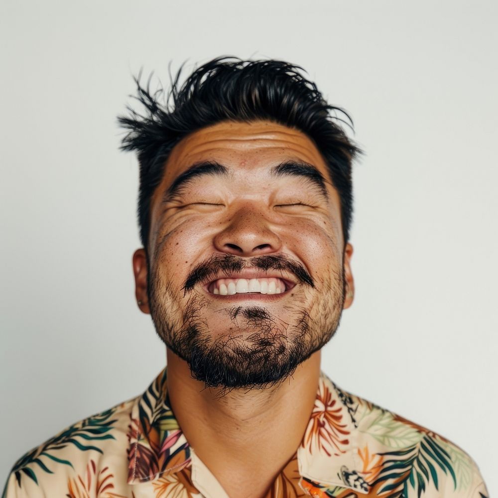 Pacific islander portrait happy photo.