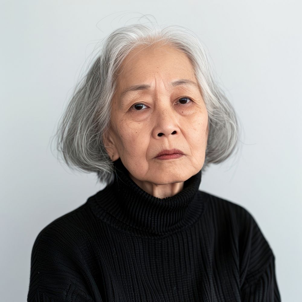Senior Asian woman portrait photo face.