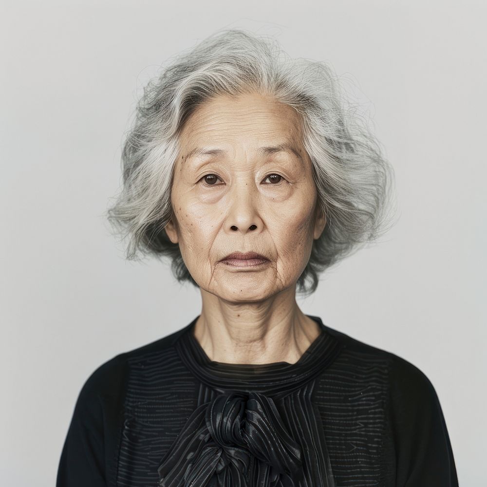 Senior Asian woman portrait photo face.