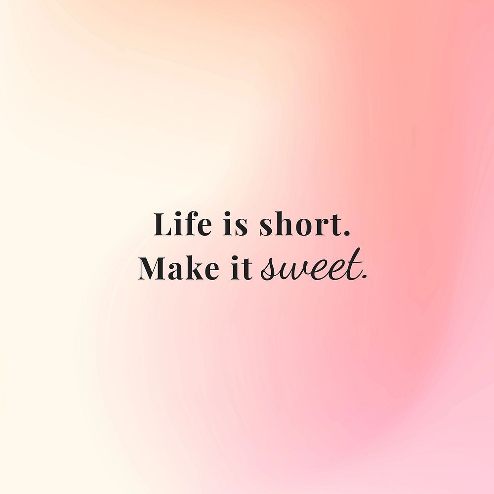 Life is short Instagram post 