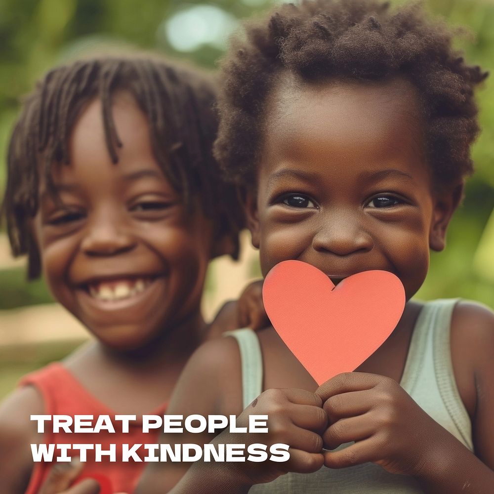Treat people with kindness quote Instagram post template