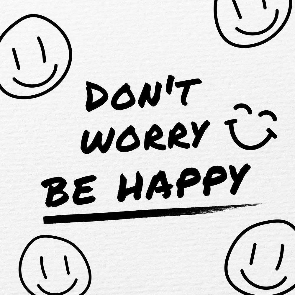 Be happy quote Instagram post template