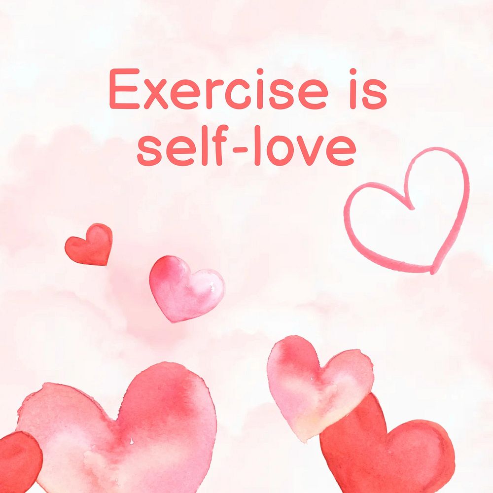 Exercise quote Instagram post template