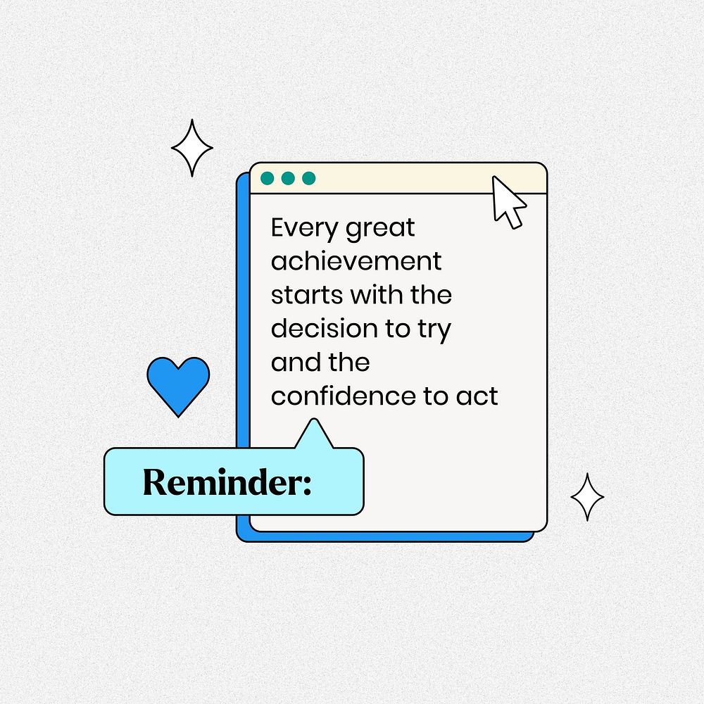 Reminder & success quote Instagram post template
