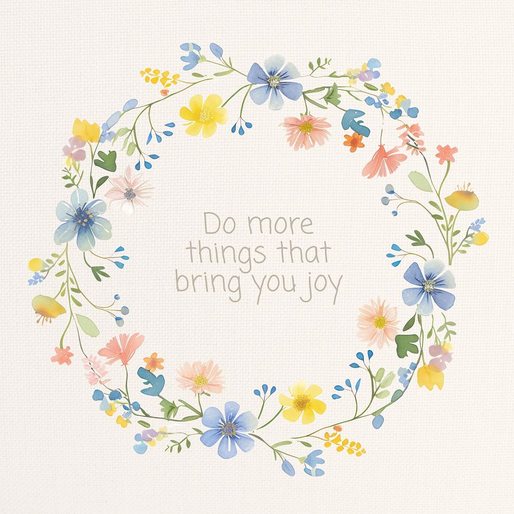 Do more things that bring you joy quote Instagram post template