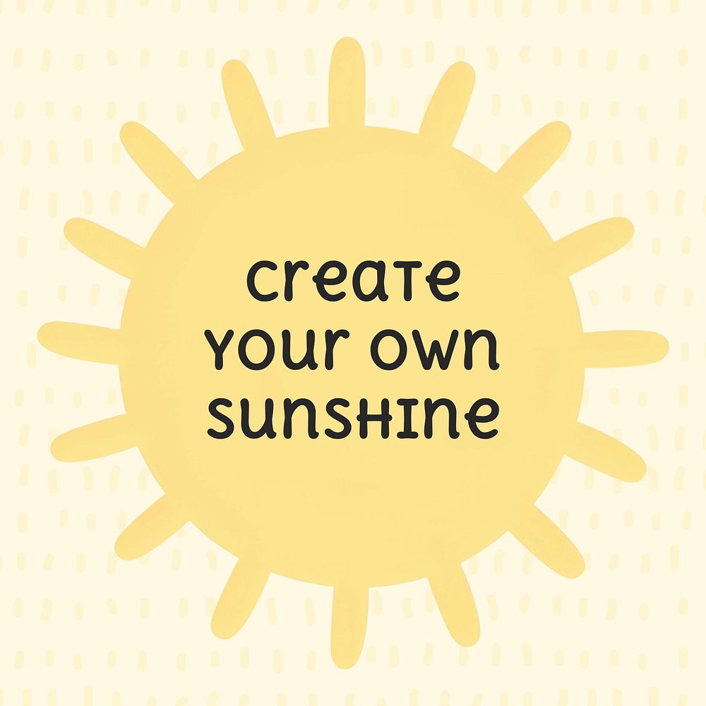 Create your own sunshine quote Instagram post template