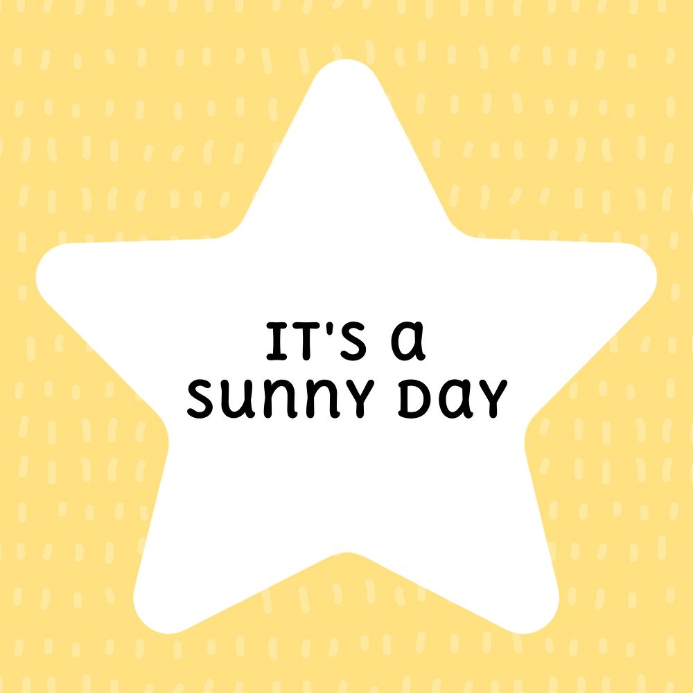 Sunny day quote Instagram post template
