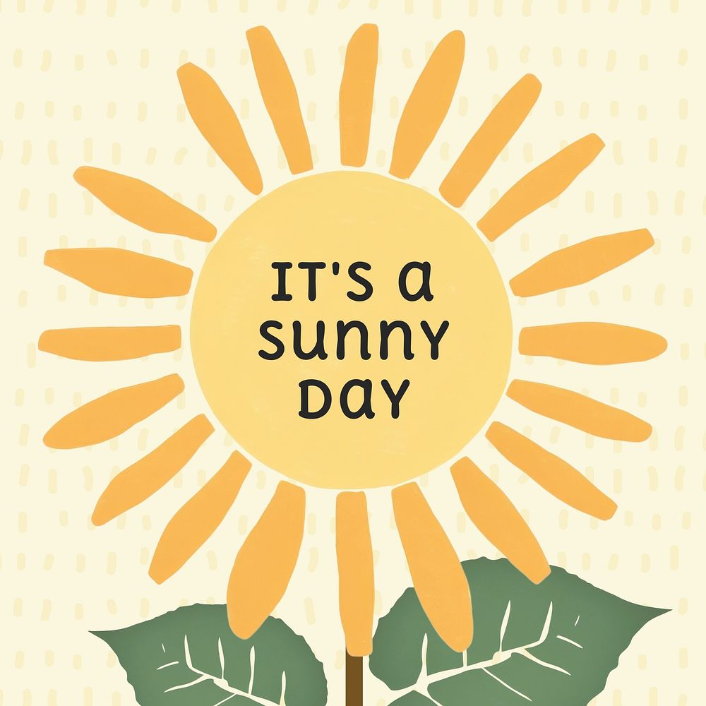 Sunny day quote Instagram post template