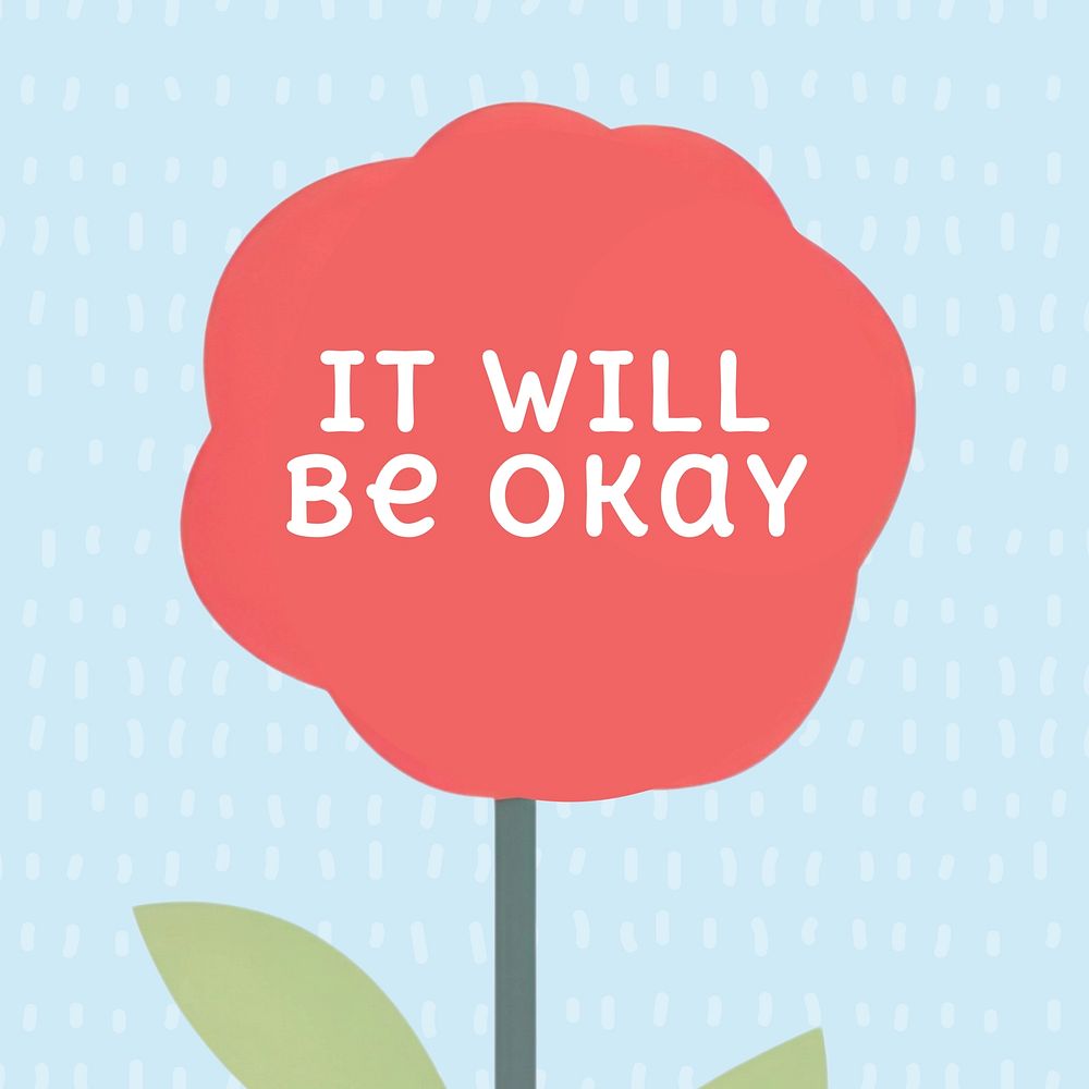 It will be okay quote Instagram post template