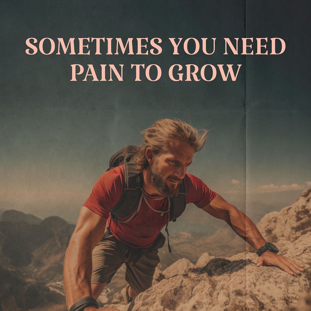 Pain quote Facebook post template