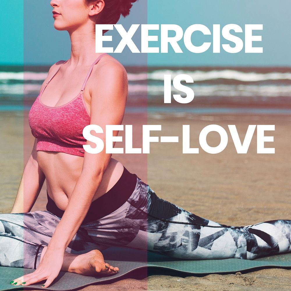 Exercise  quote Instagram post template