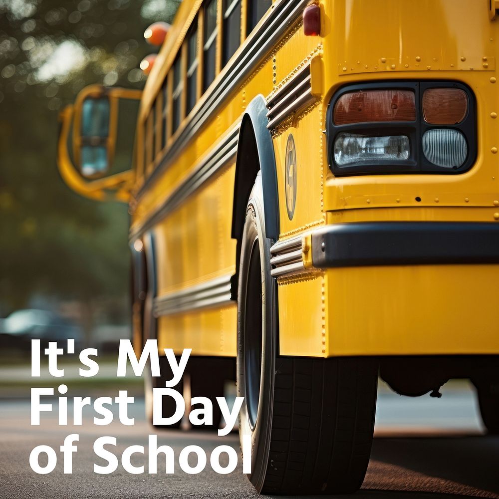 First day of school quote Instagram post template