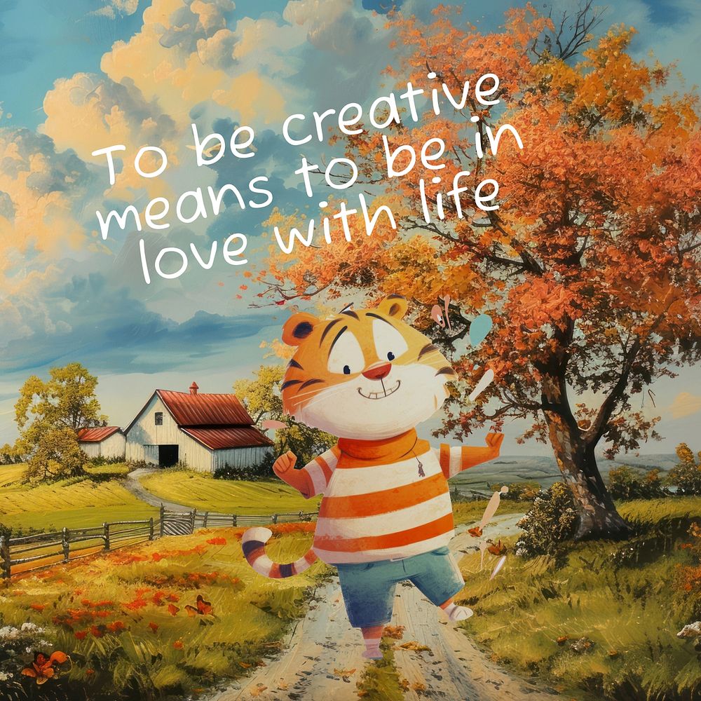 Be creative quote Instagram post template