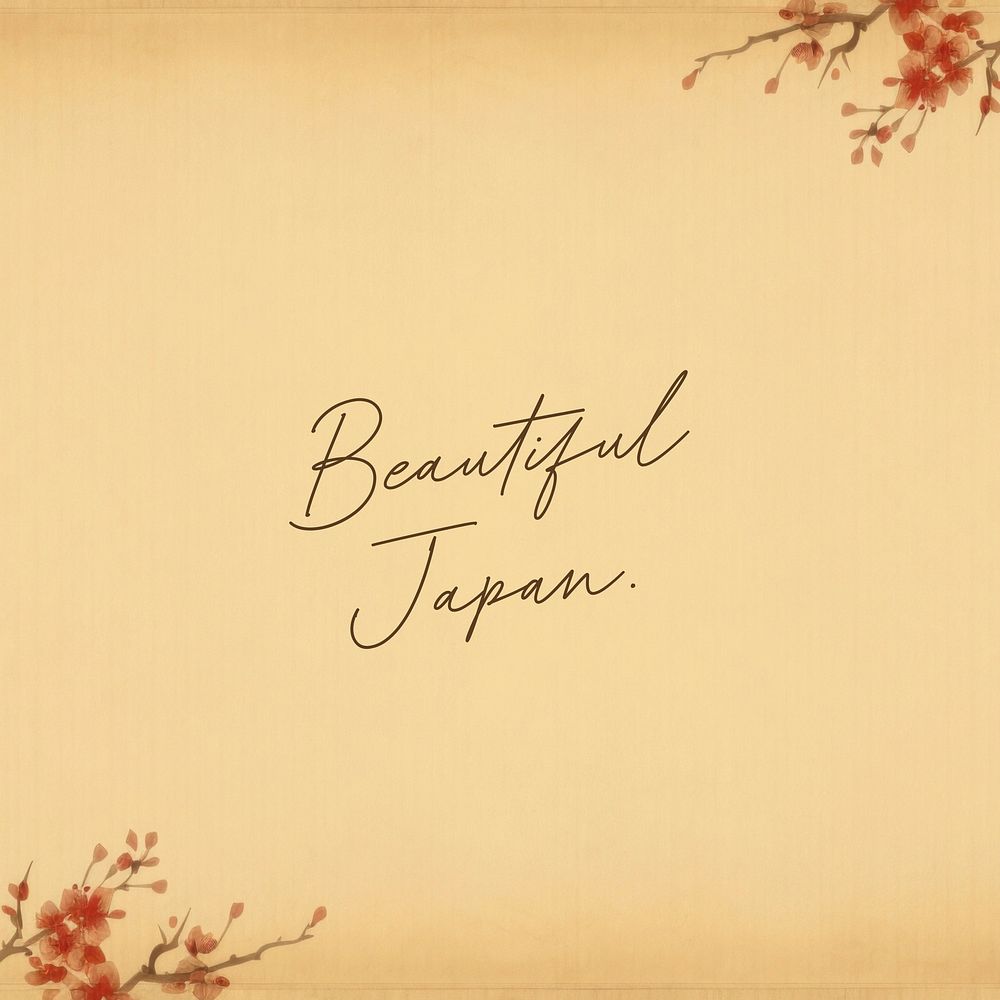 Beautiful Japan quote Instagram post template