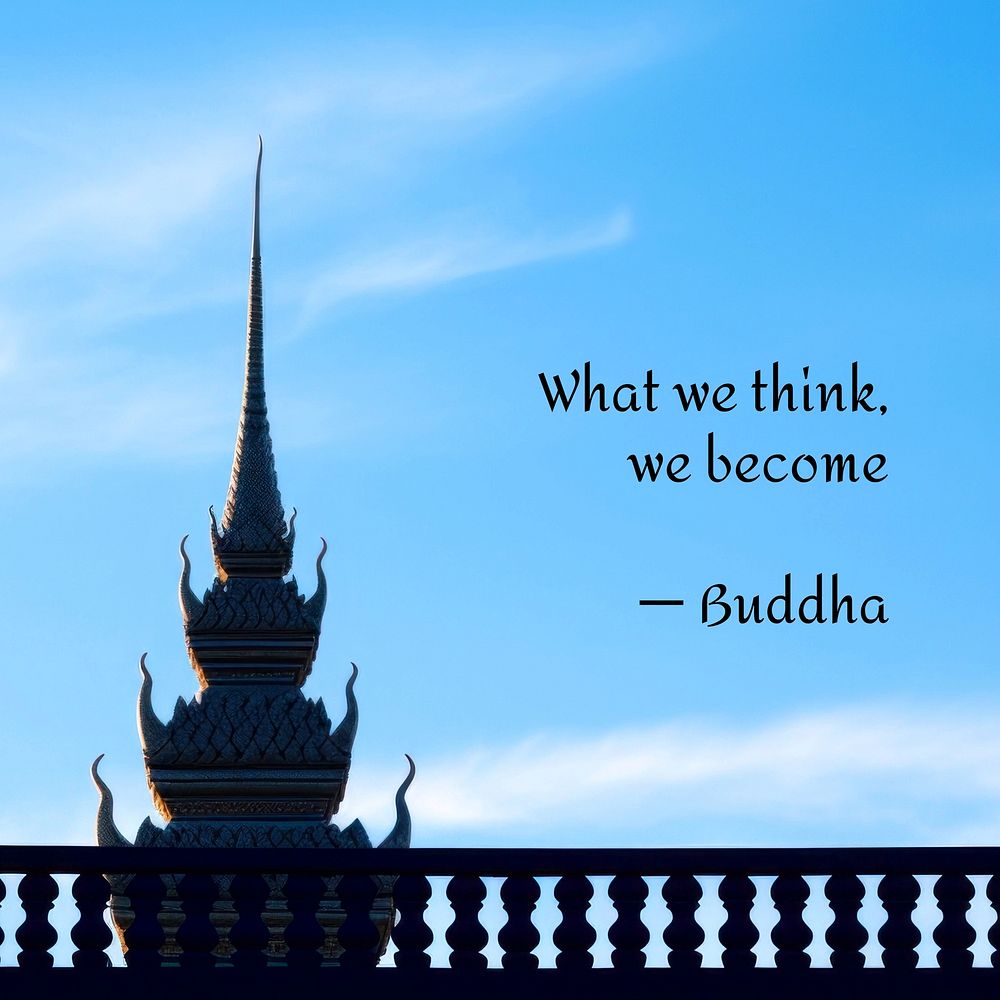 Buddha's quote Instagram post template