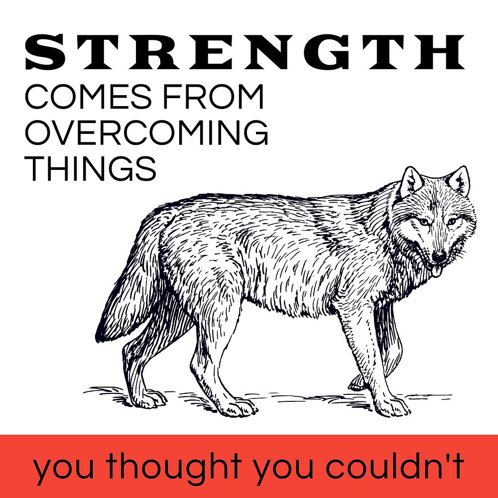 Strength quote Instagram post template