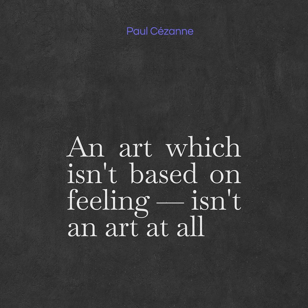 Cezanne quote Instagram post template