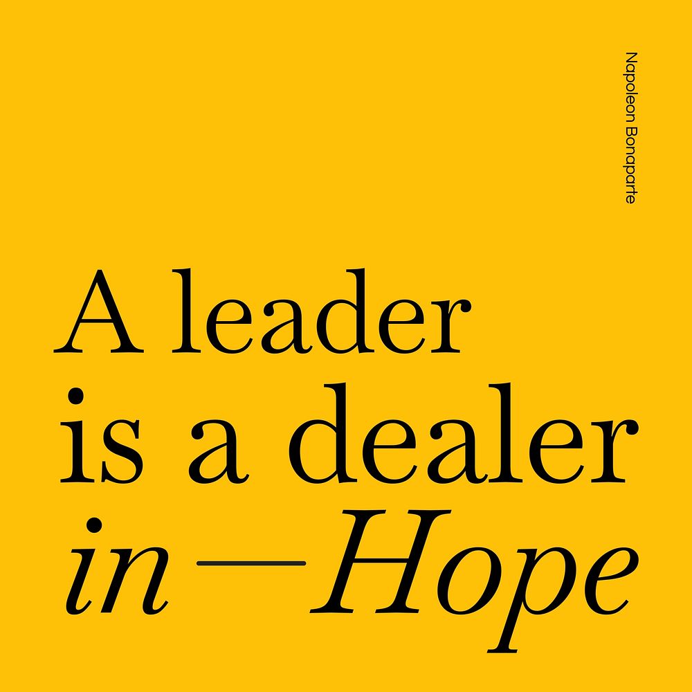 Leadership quote Instagram post template