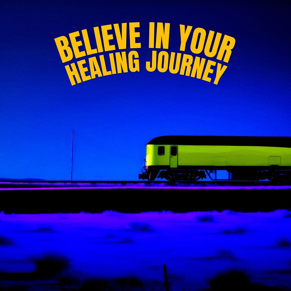 Healing journey quote Instagram post template