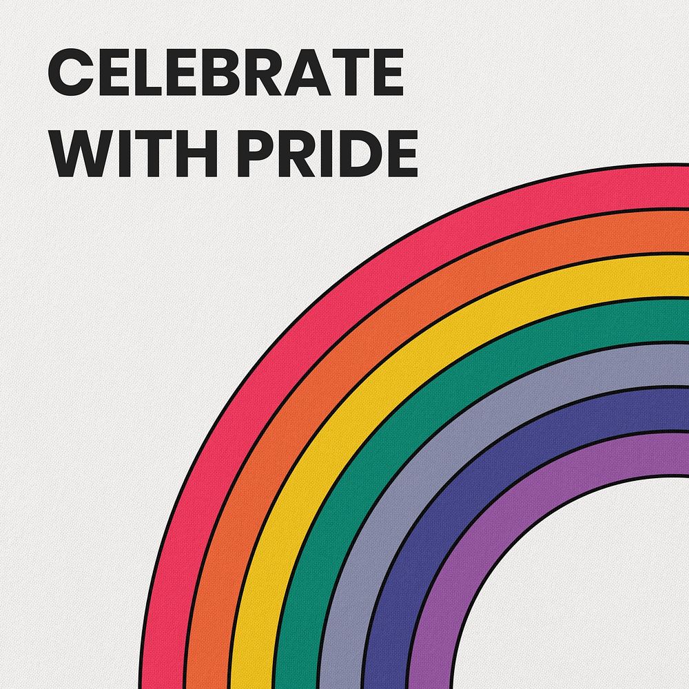 Celebrate with pride Instagram post 