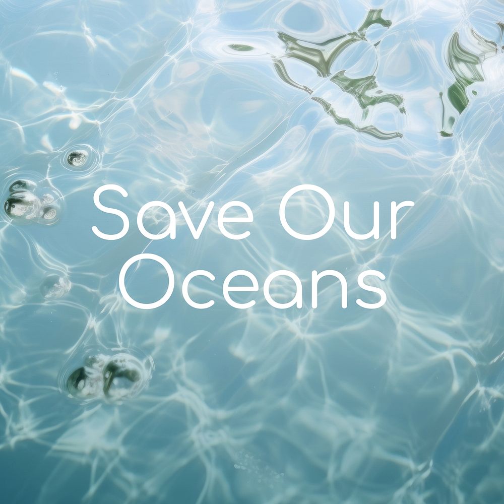 Save our oceans Instagram post 