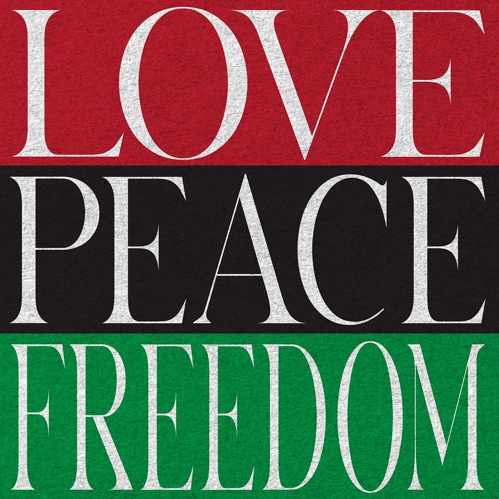 Peace, love & freedom Instagram post template