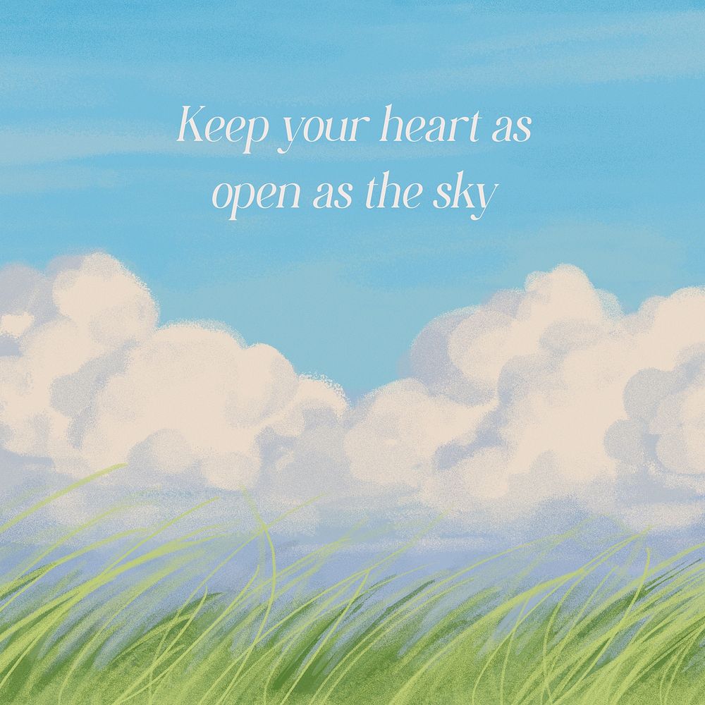 Keep your heart open Instagram post 