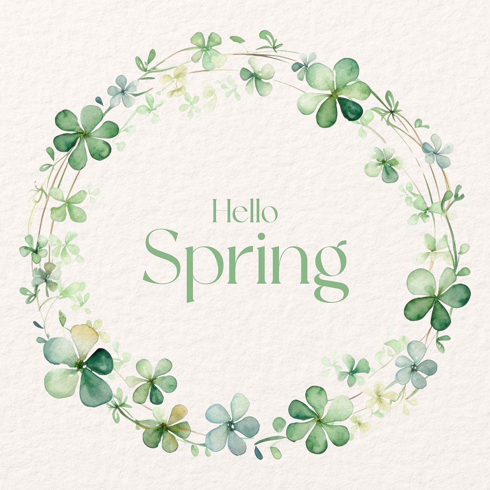 Hello spring Instagram post 