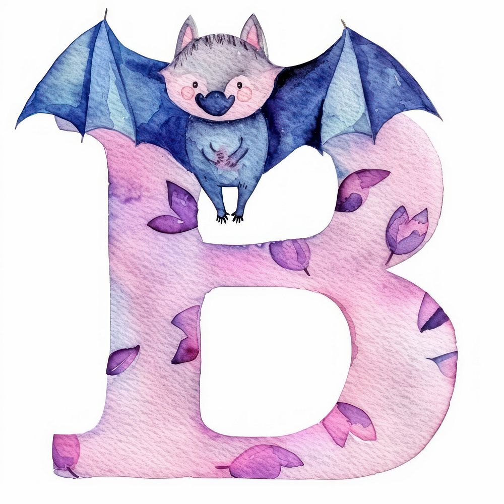 Letter b animal mammal bat.