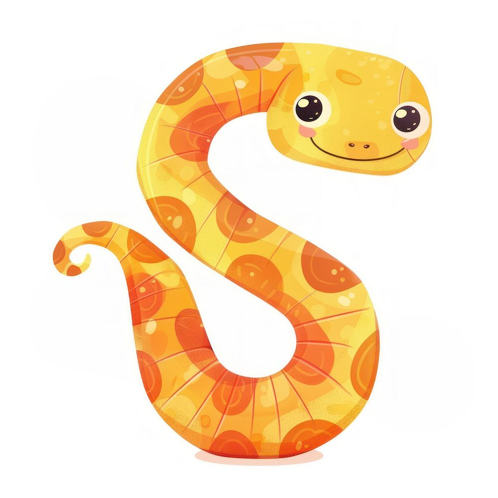 Letter S with Snake snake reptile animal.