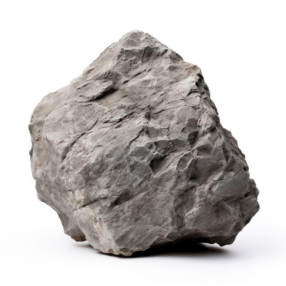 Rock mineral white background simplicity.