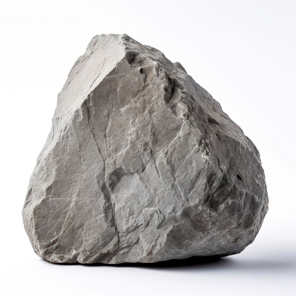 Rock mineral white background simplicity.