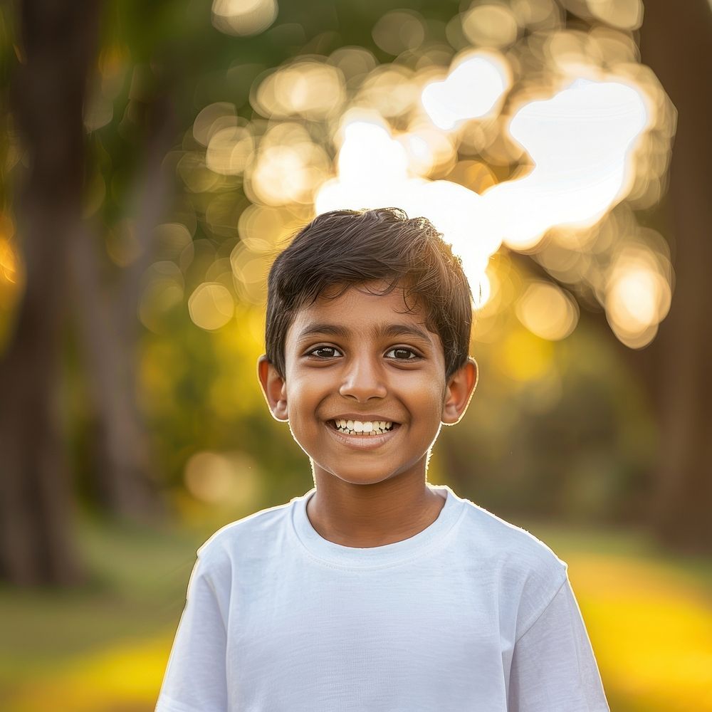 Happy South Asian boy person human smile.