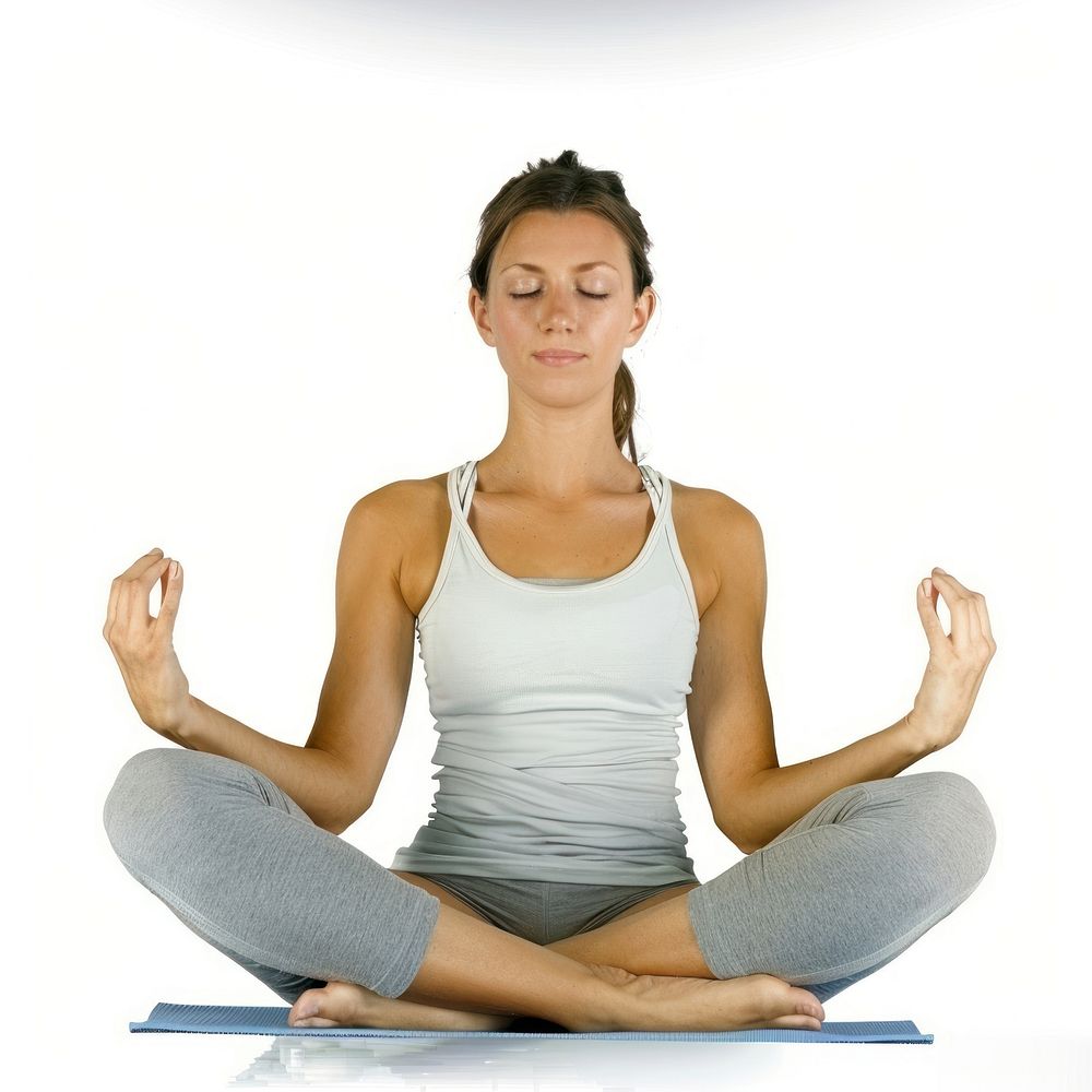 Yoga in sitting in position sports adult woman.