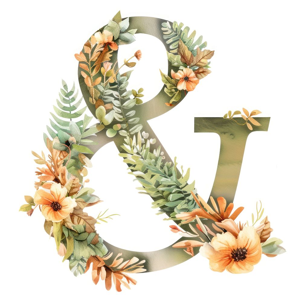 Number symbol plant art.
