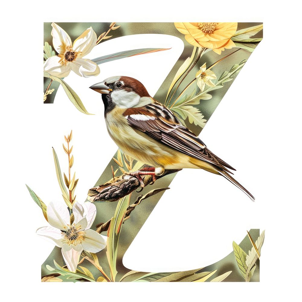 The letter Z sparrow animal nature.