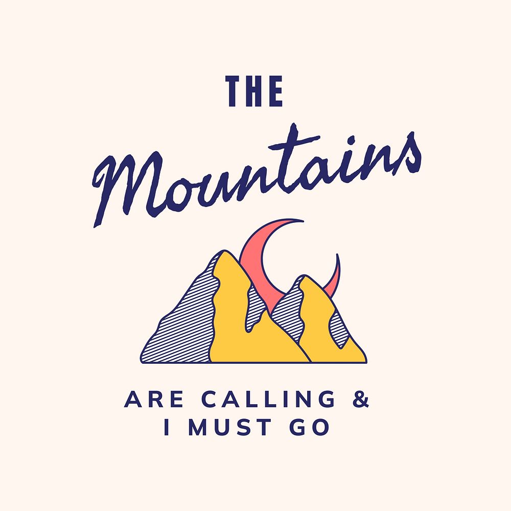 The mountains quote Facebook post