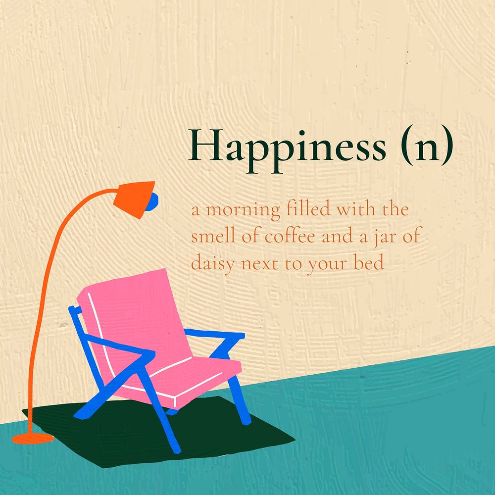 Happiness definition Instagram post