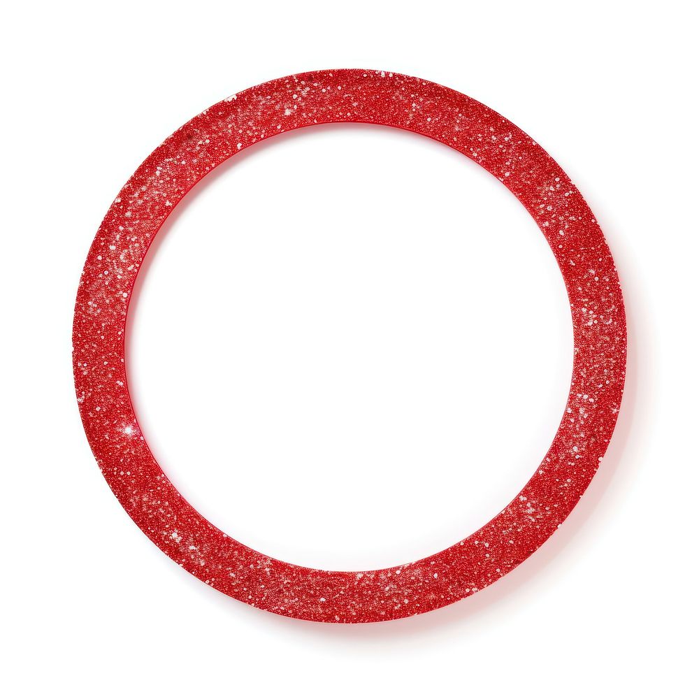Frame glitter circle jewelry shape red.