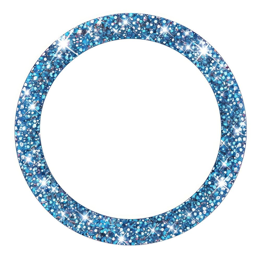 Frame glitter circular jewelry shape white background.