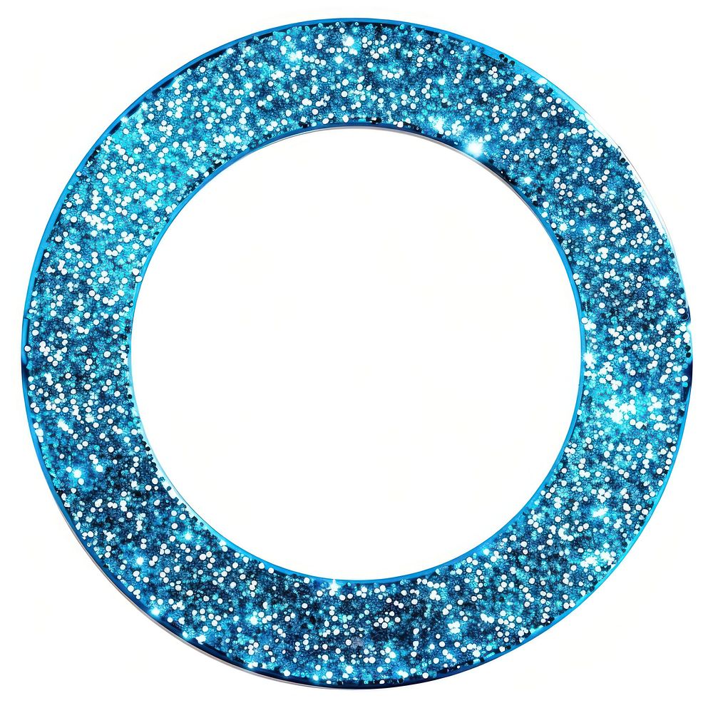 Frame glitter circular turquoise jewelry shape.