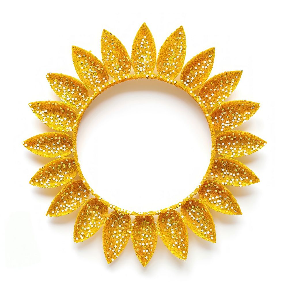 Frame glitter flower sunflower jewelry yellow.