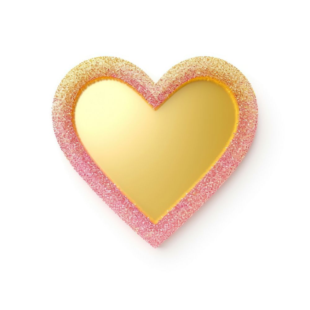 Frame glitter heart jewelry yellow shape.