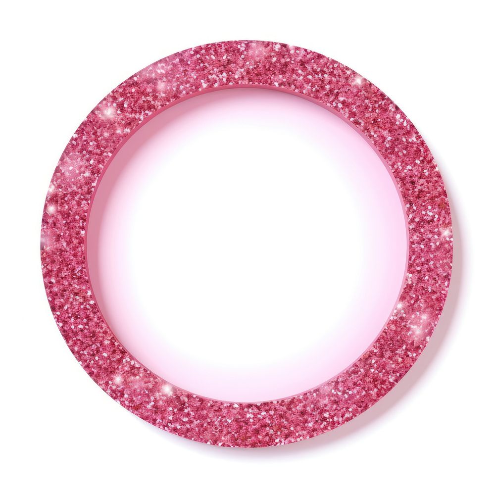 Frame glitter shapes circular jewelry shiny pink.