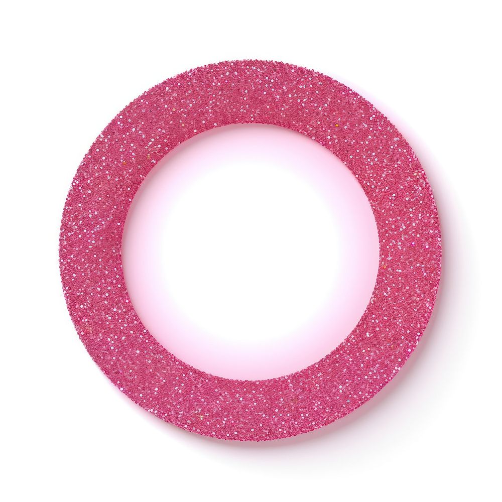 Frame glitter shapes circular pink white background dishware.