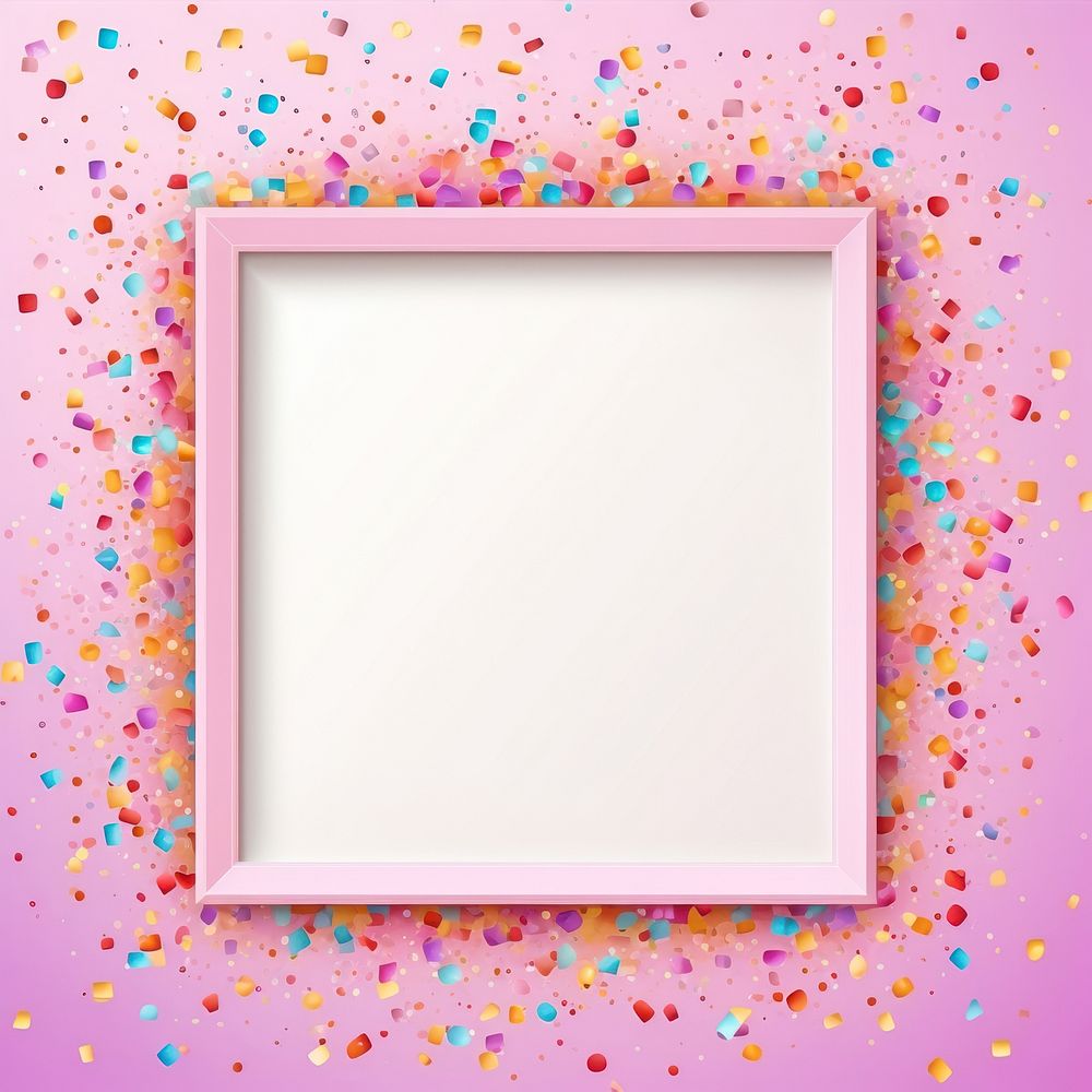 Frame glitter square backgrounds confetti shape.
