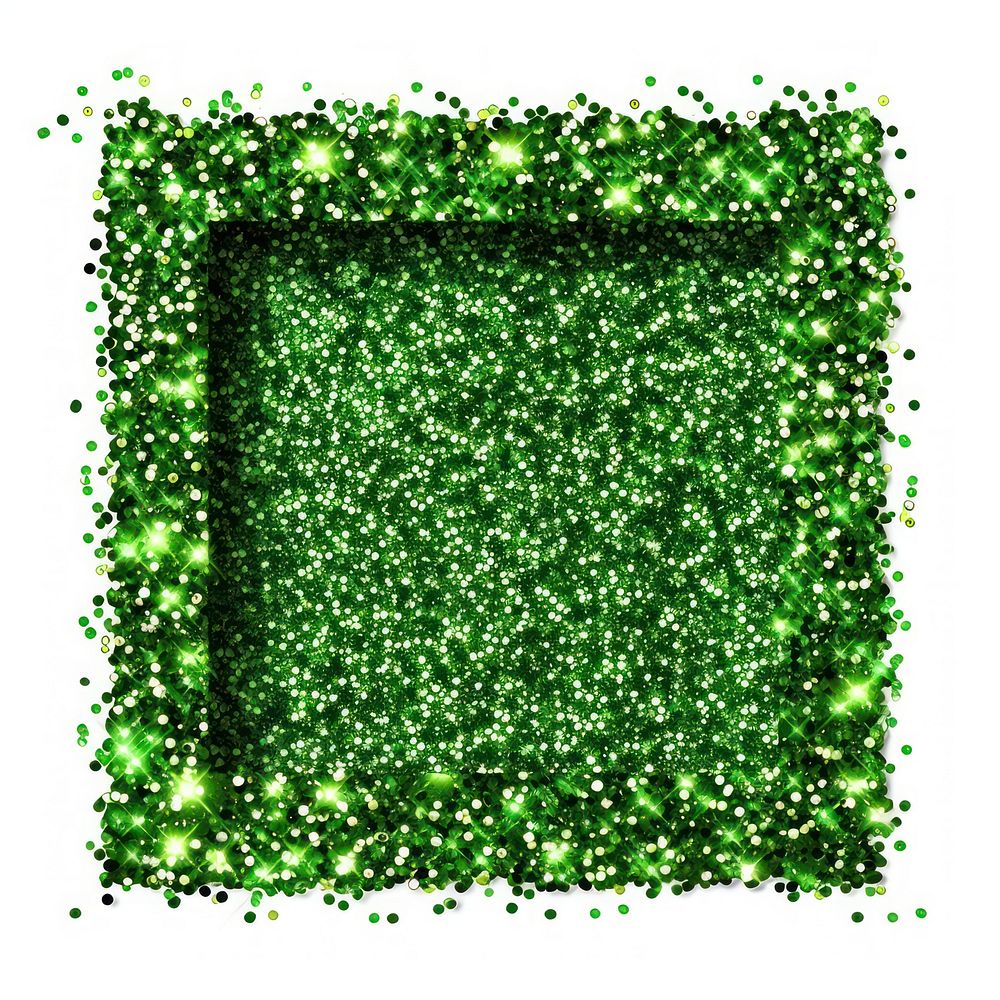 Frame glitter square green backgrounds shape.