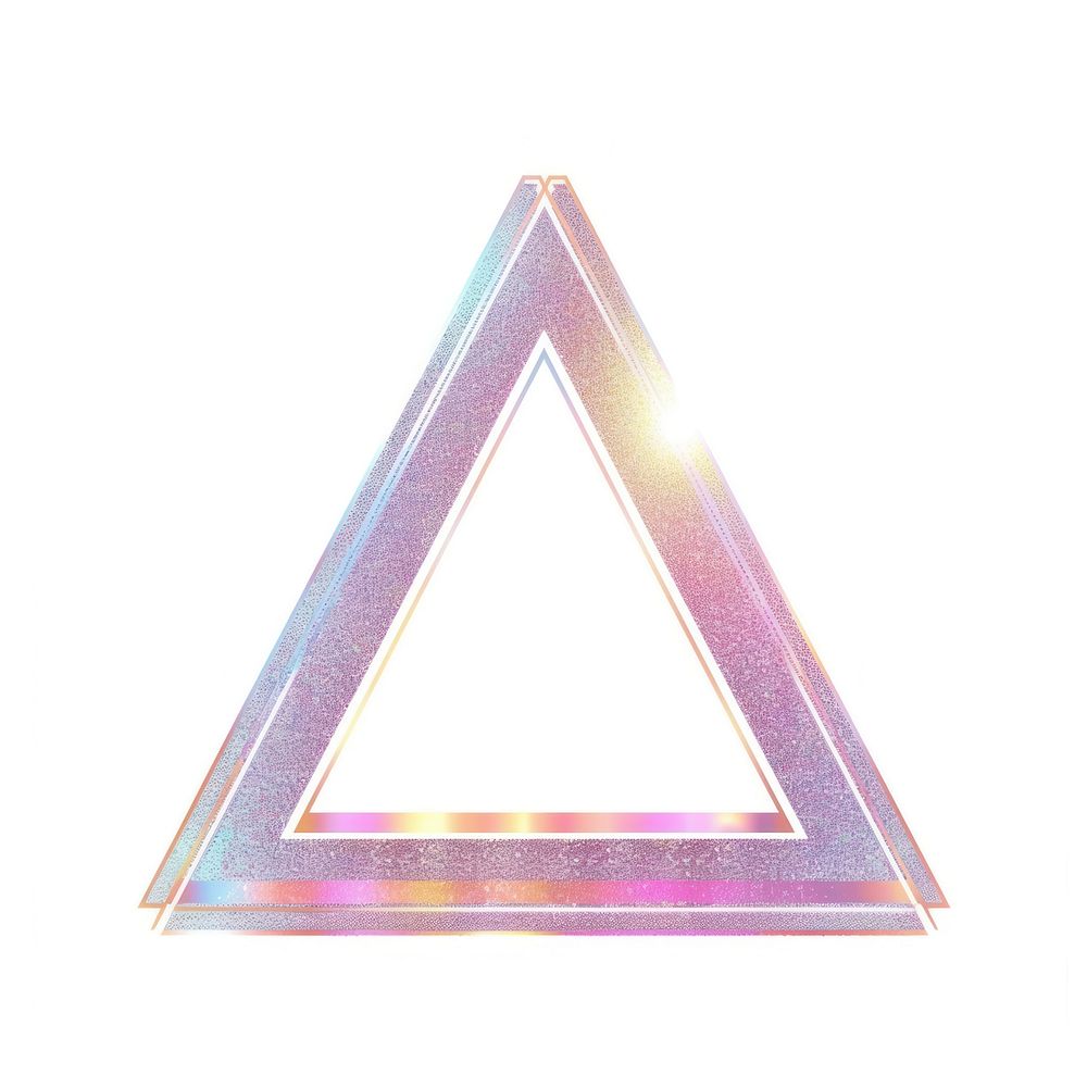 Frame glitter triangle shape white background rectangle.