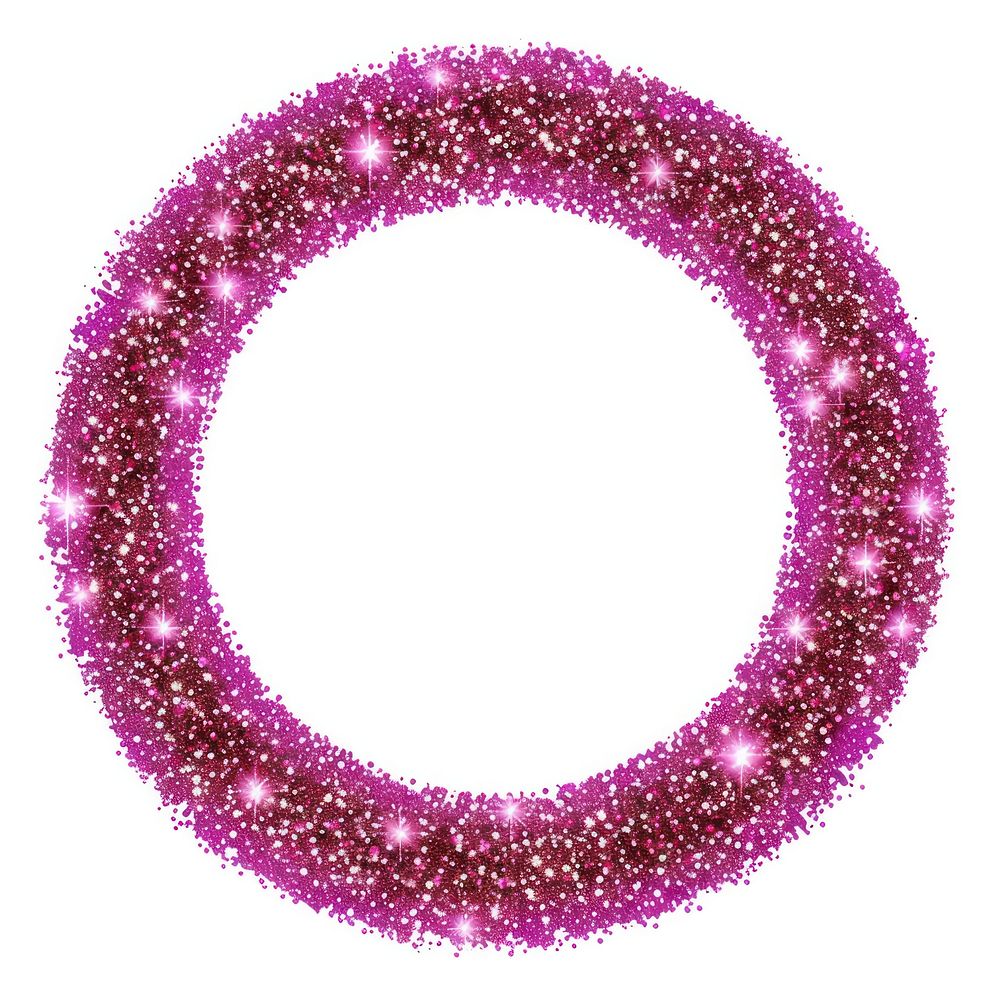 Frame glitter circular jewelry purple shape.