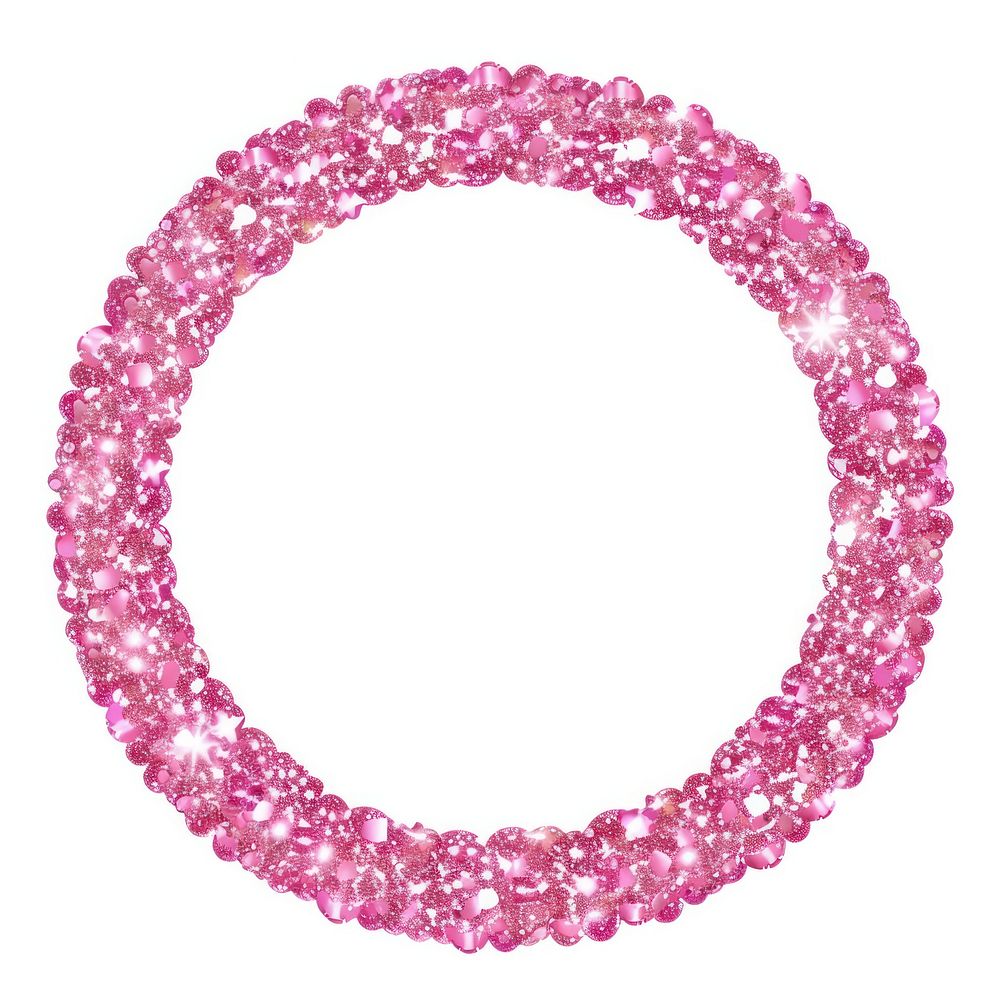 Frame glitter circular jewelry shape pink.